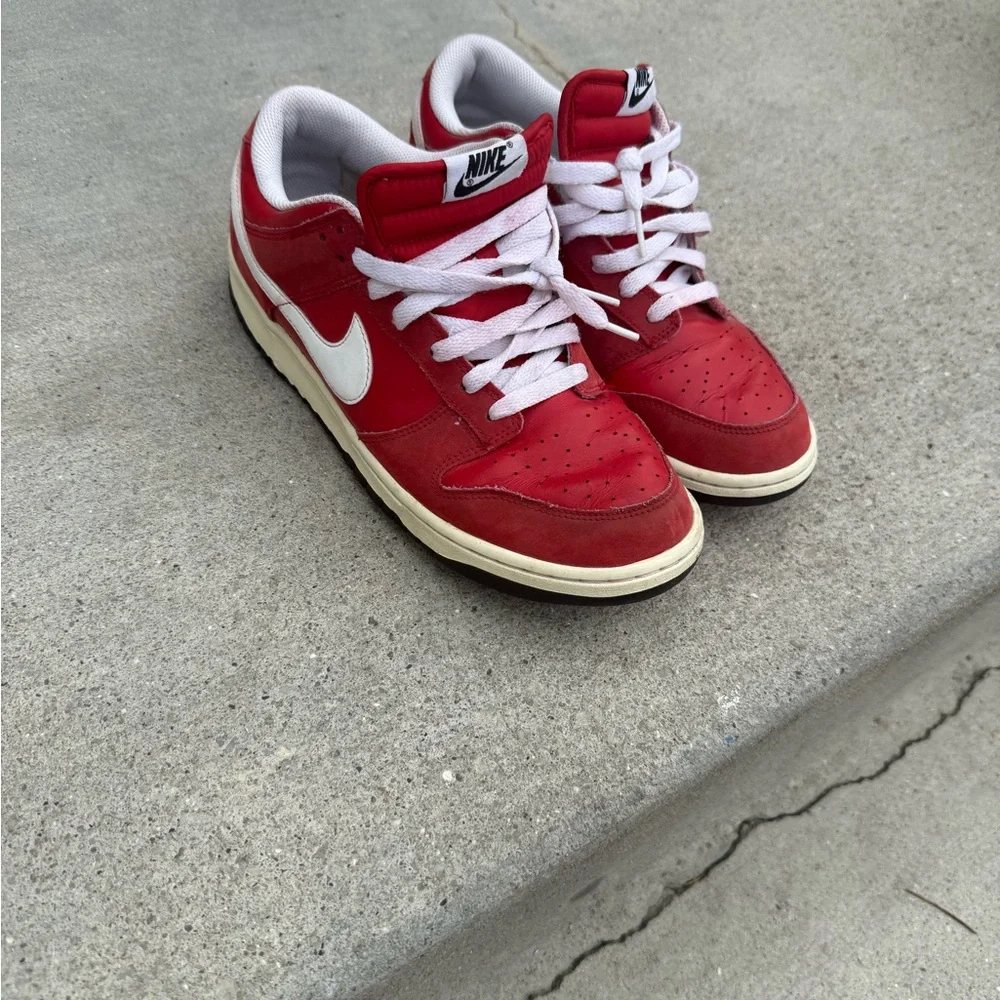 Nike Red and White Sneakers - Picture 1 of 4